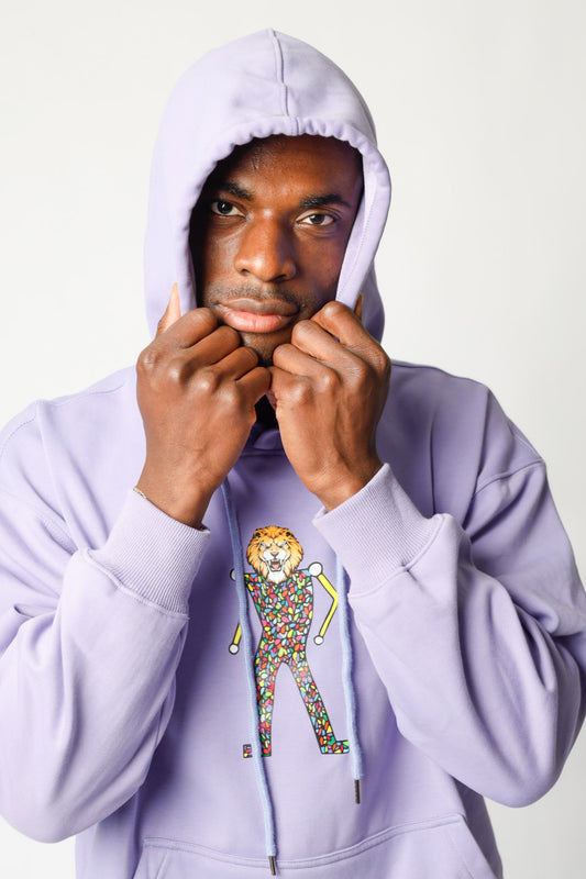 Alex Poncelet Purple  Hoodie - Lion Head