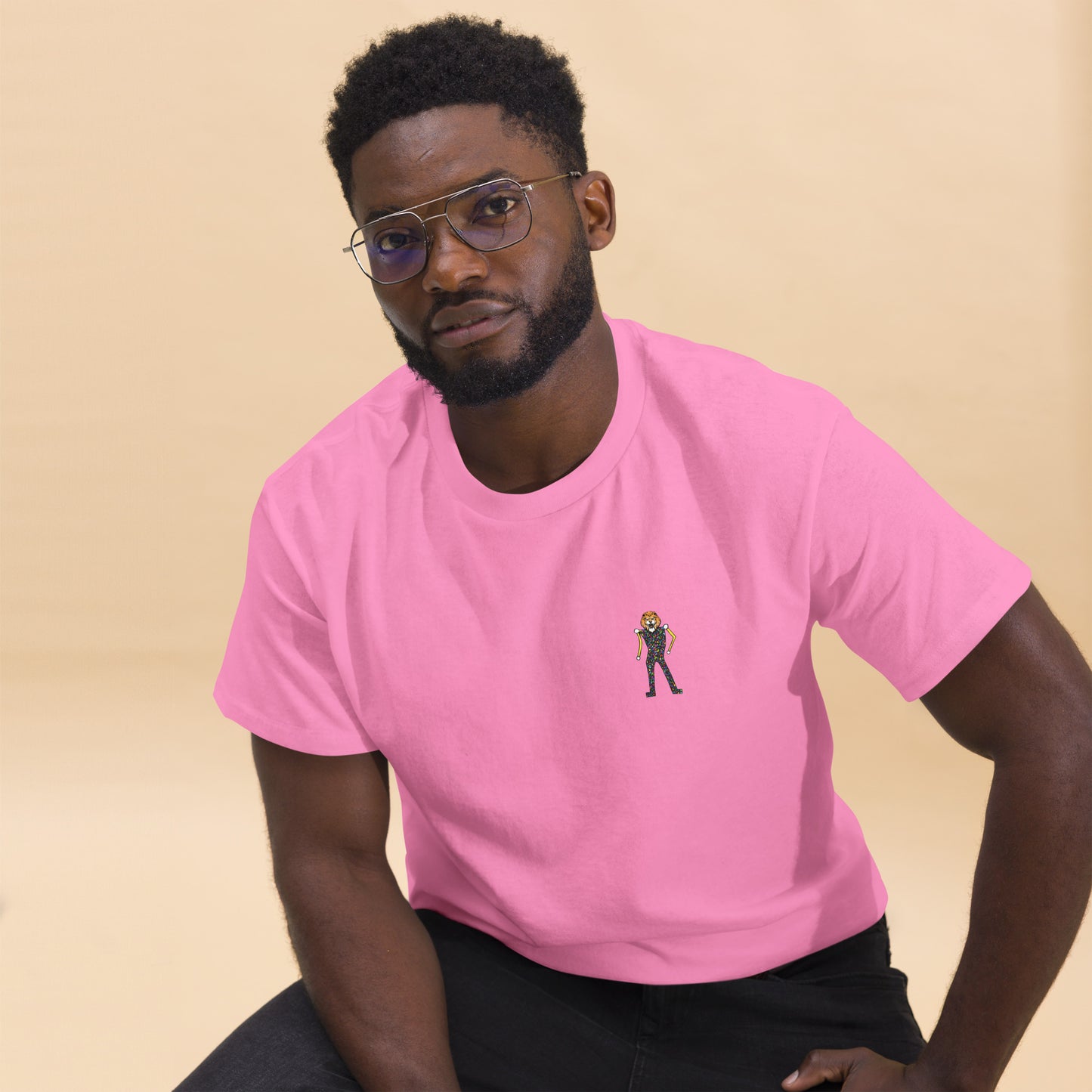Alex Poncelet - Pink - Lion Head - T-shirt